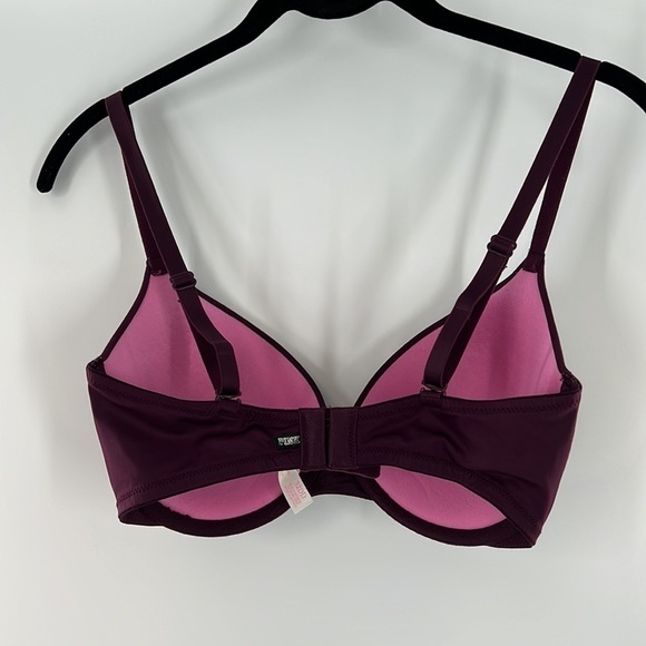 PINK VICTORIA’S SECRET WEAR EVERYDAY PUSH-UP PADDED BRA BURGUNDY 32DD - Picture 2 of 4